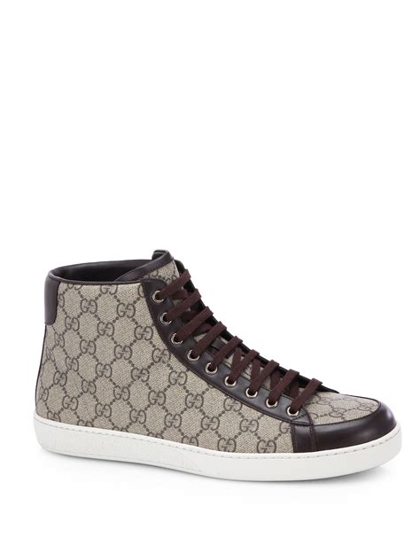 gucci men's high-top sneakers|Gucci canvas high top sneakers.